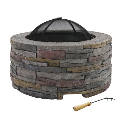Grillz Fire Pit Table Round 70cm - Cosy Abode