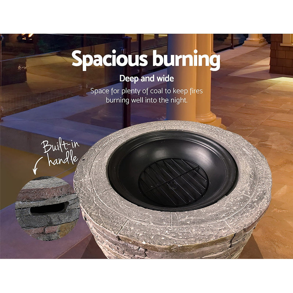 Grillz Fire Pit Table Round 70cm - Cosy Abode