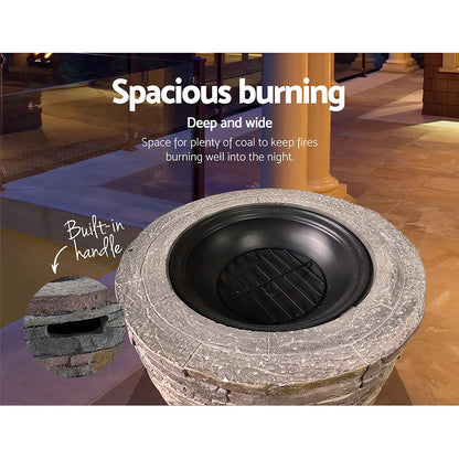 Grillz Fire Pit Table Round 70cm - Cosy Abode