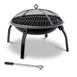Fire Pit BBQ Charcoal Smoker Portable Outdoor Camping Pits Patio Fireplace 22" - Cosy Abode