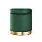 Artiss Ottoman Storage Foot Stool Round Velvet Green - Cosy Abode