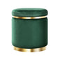 Artiss Ottoman Foot Stool Round Velvet Green - Cosy Abode