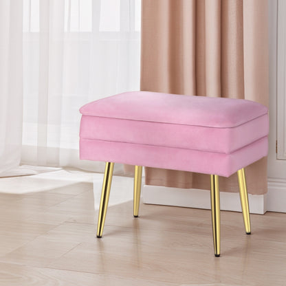 Artiss Ottoman Storage Foot Stool Velvet Pink - Cosy Abode