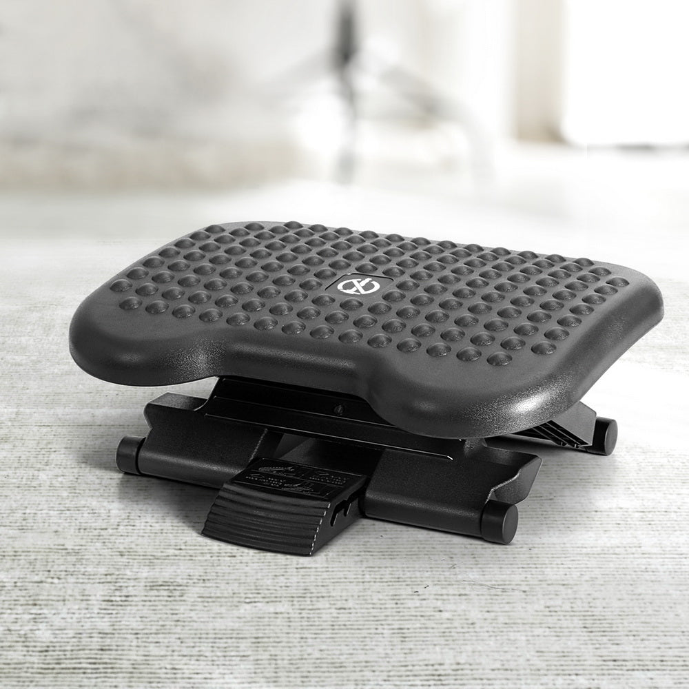 Artiss Foot Rest Stool Office Under Desk Angle Adjustable Footrest Massage Black - Cosy Abode