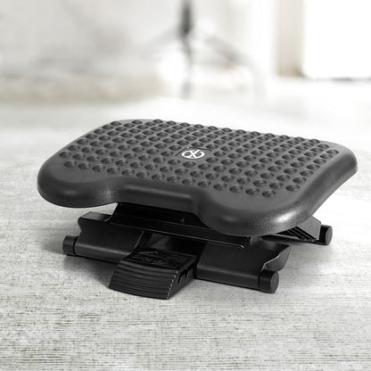 Artiss Foot Rest Stool Office Under Desk Angle Adjustable Footrest Massage Black - Cosy Abode