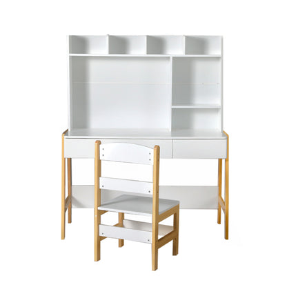 Keezi 2PCS Kids Table and Chairs Set Study Activity Toys Storage Desk Drawer - Cosy Abode