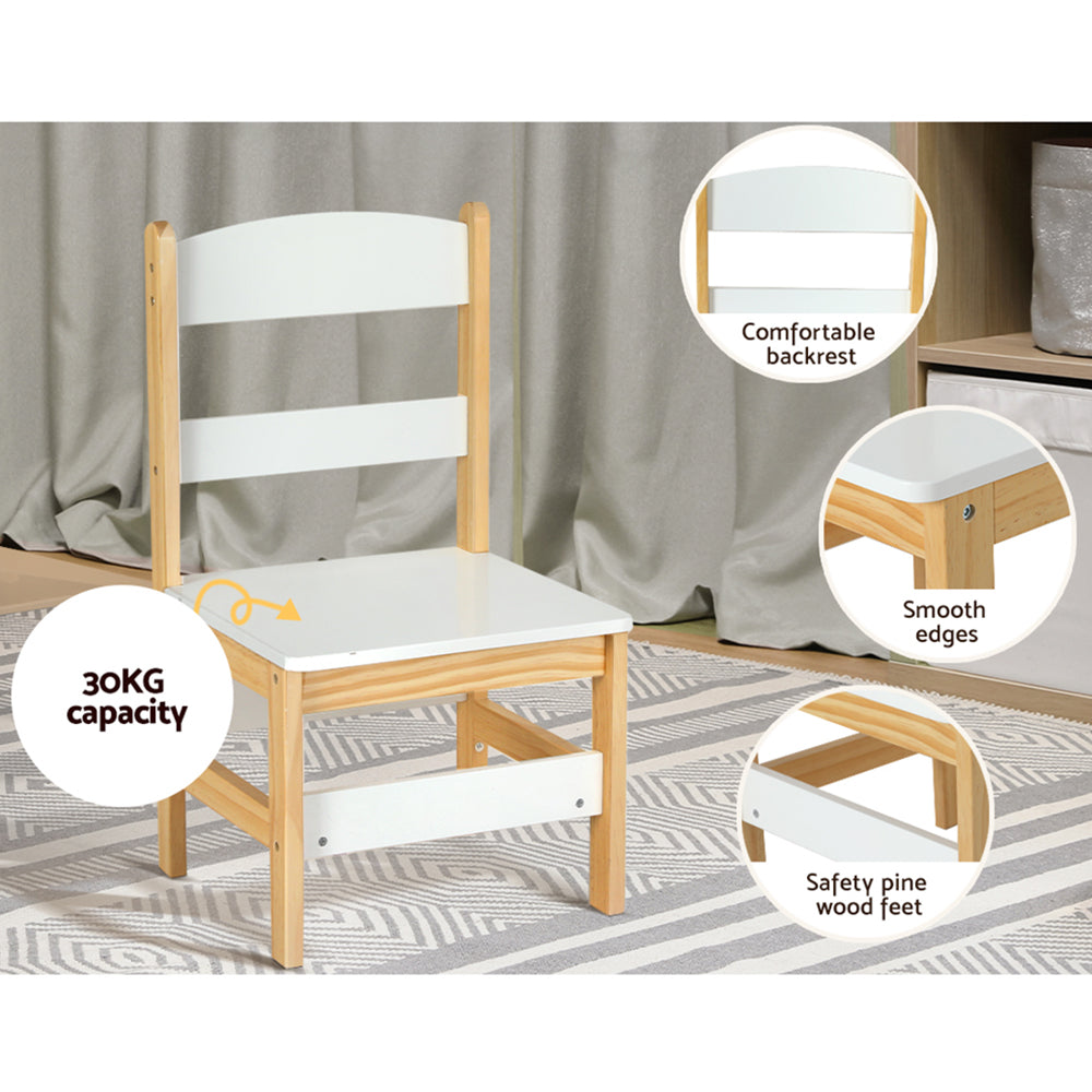 Keezi 2PCS Kids Table and Chairs Set Study Activity Toys Storage Desk Drawer - Cosy Abode