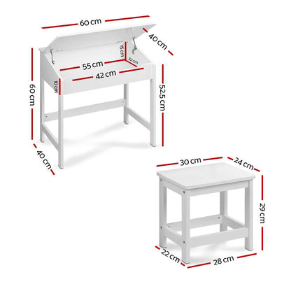 Keezi 2PCS Kids Table and Chairs Set Activity Children Playing Toys Study Desk - Cosy Abode