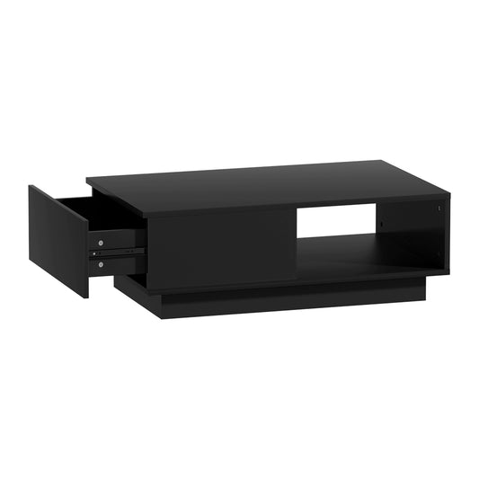 Artiss Coffee Table Led Lights Black - Cosy Abode