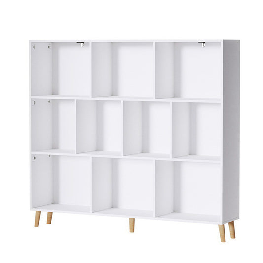 Artiss Bookshelf 3 Tiers 10 Cubes - CORA White - Cosy Abode