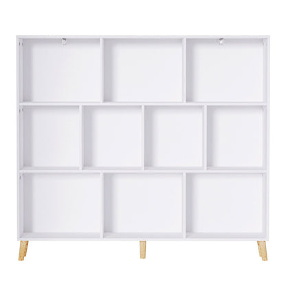Artiss Bookshelf 3 Tiers 10 Cubes - CORA White - Cosy Abode