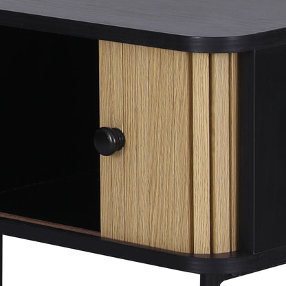 Artiss Coffee Table Sliding Drawer Door Black Boris - Cosy Abode