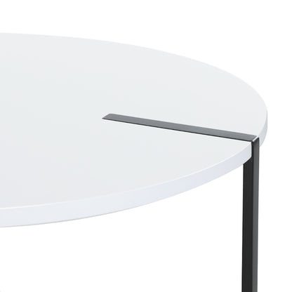 Artiss Coffee Table Side Table Round White Cedric - Cosy Abode