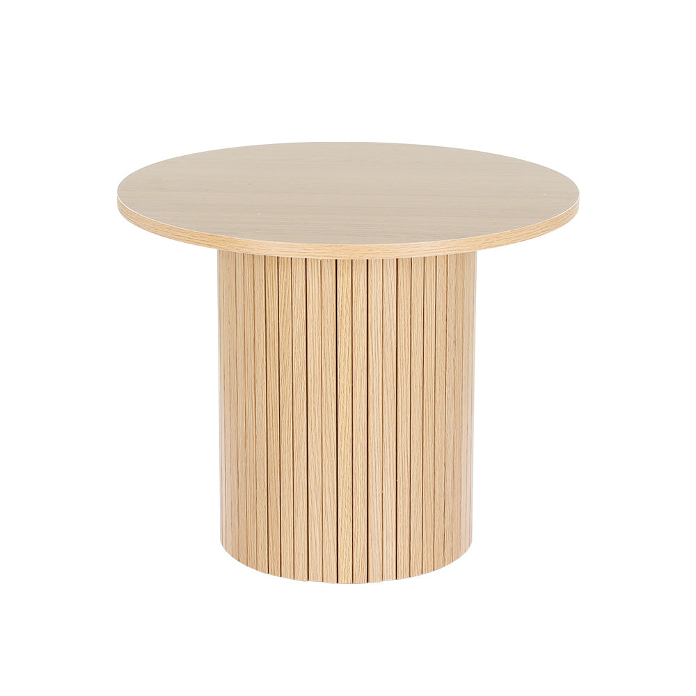 Artiss Coffee Table Round Fluted Base PIIA - Cosy Abode