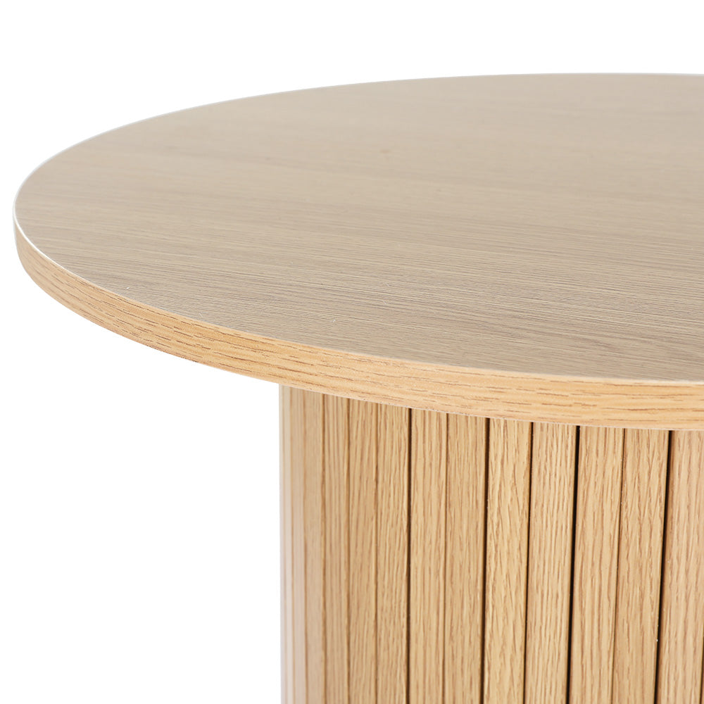 Artiss Coffee Table Round Fluted Base PIIA - Cosy Abode