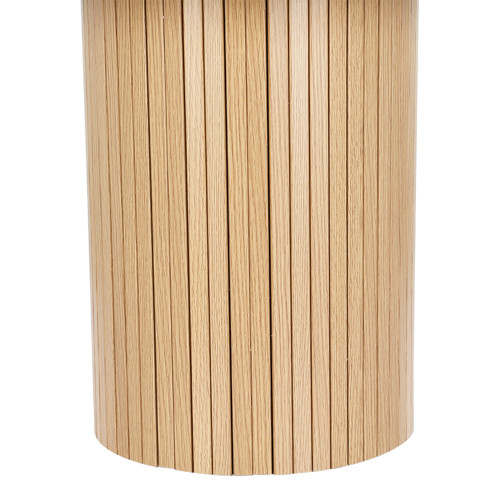 Artiss Coffee Table Round Fluted Base PIIA - Cosy Abode