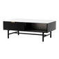 Artiss Coffee Table Drawer Storage Shelf Black - Cosy Abode