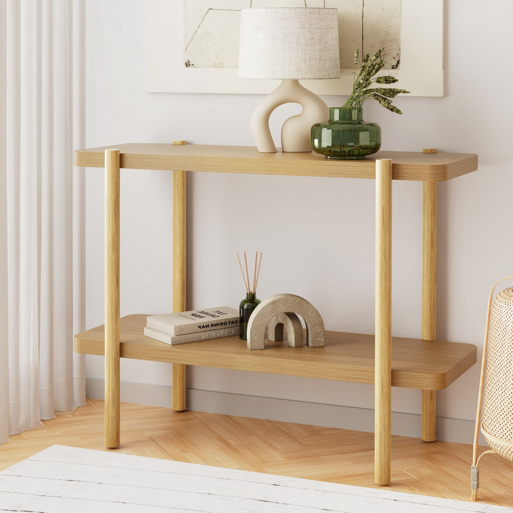 Artiss Console Table 92CM 2-tier Pine Sera - Cosy Abode