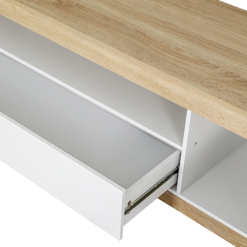 Artiss TV Cabinet Entertainment Unit Stand 180CM White Wood - Cosy Abode