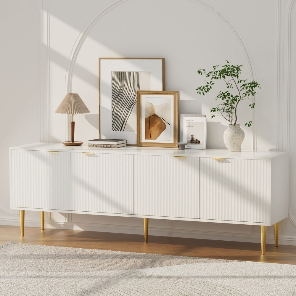 Artiss TV Cabinet Entertainment Unit Stand Storage 180CM White - Cosy Abode