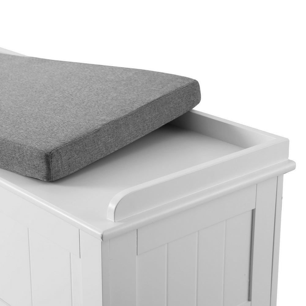 Artiss Storage Ottoman Blanket Box 140cm Fluted Grey - Cosy Abode