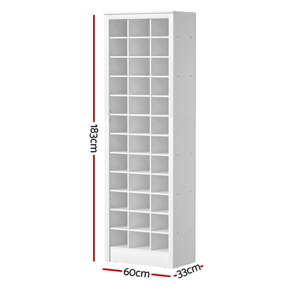 Artiss Shoe Rack 12-tier 36 Pairs Storage White - Cosy Abode