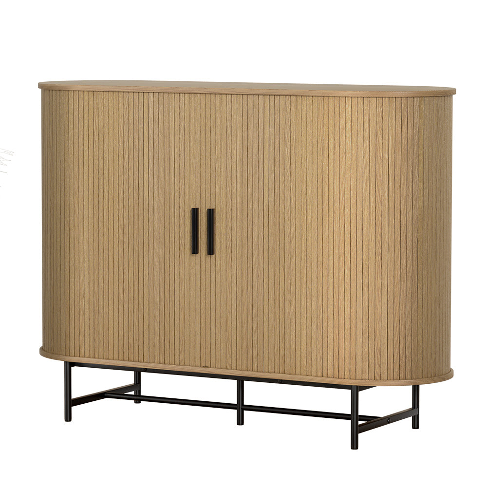 Artiss Buffet Sideboard Cupboard Cabinet Sliding Doors Pantry Storage Oak PIIA - Cosy Abode