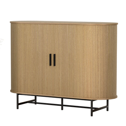 Artiss Buffet Sideboard Cupboard Cabinet Sliding Doors Pantry Storage Oak PIIA - Cosy Abode