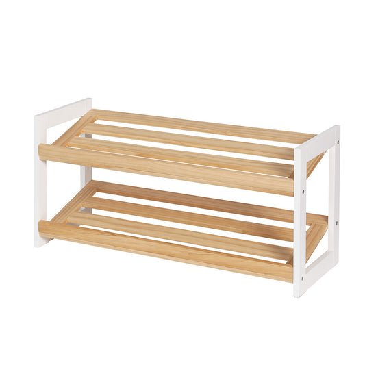 Artiss Shoe Rack 2 Tier 6 Pairs White Kara - Cosy Abode