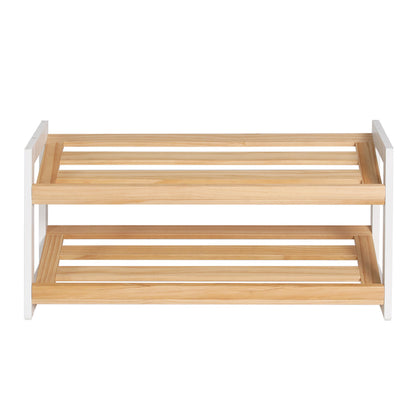 Artiss Shoe Rack 2 Tier 6 Pairs White Kara - Cosy Abode