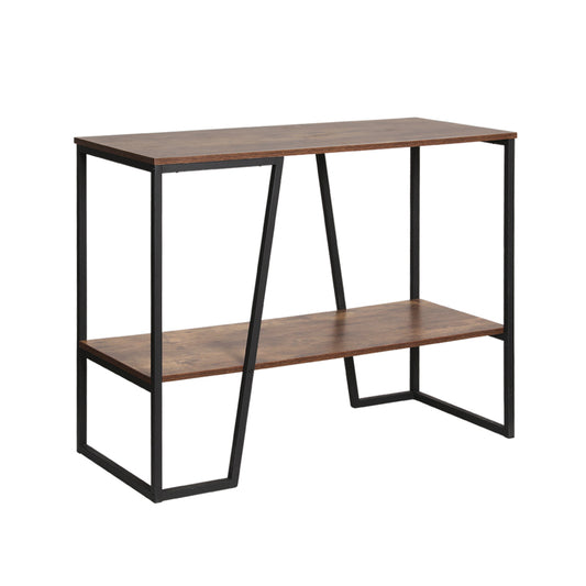 Artiss Console Table 106CM 2-tier Walnut Cora - Cosy Abode