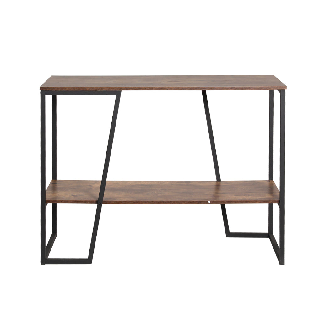 Artiss Console Table 106CM 2-tier Walnut Cora - Cosy Abode