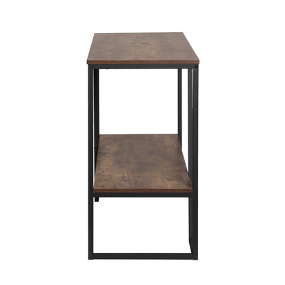 Artiss Console Table 106CM 2-tier Walnut Cora - Cosy Abode