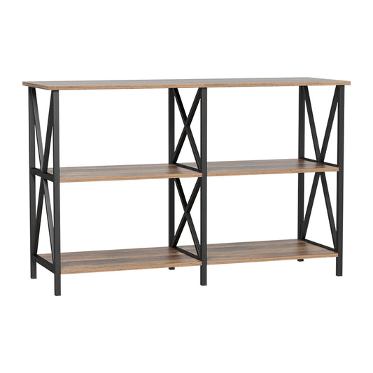 Artiss Console Table 120CM 3-tier Walnut Xiah - Cosy Abode