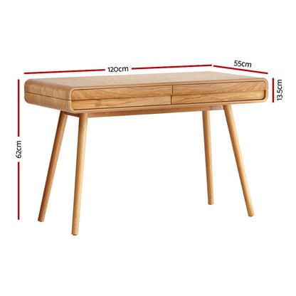 Artiss Computer Desk Drawer Natural Wood 100CM - Cosy Abode