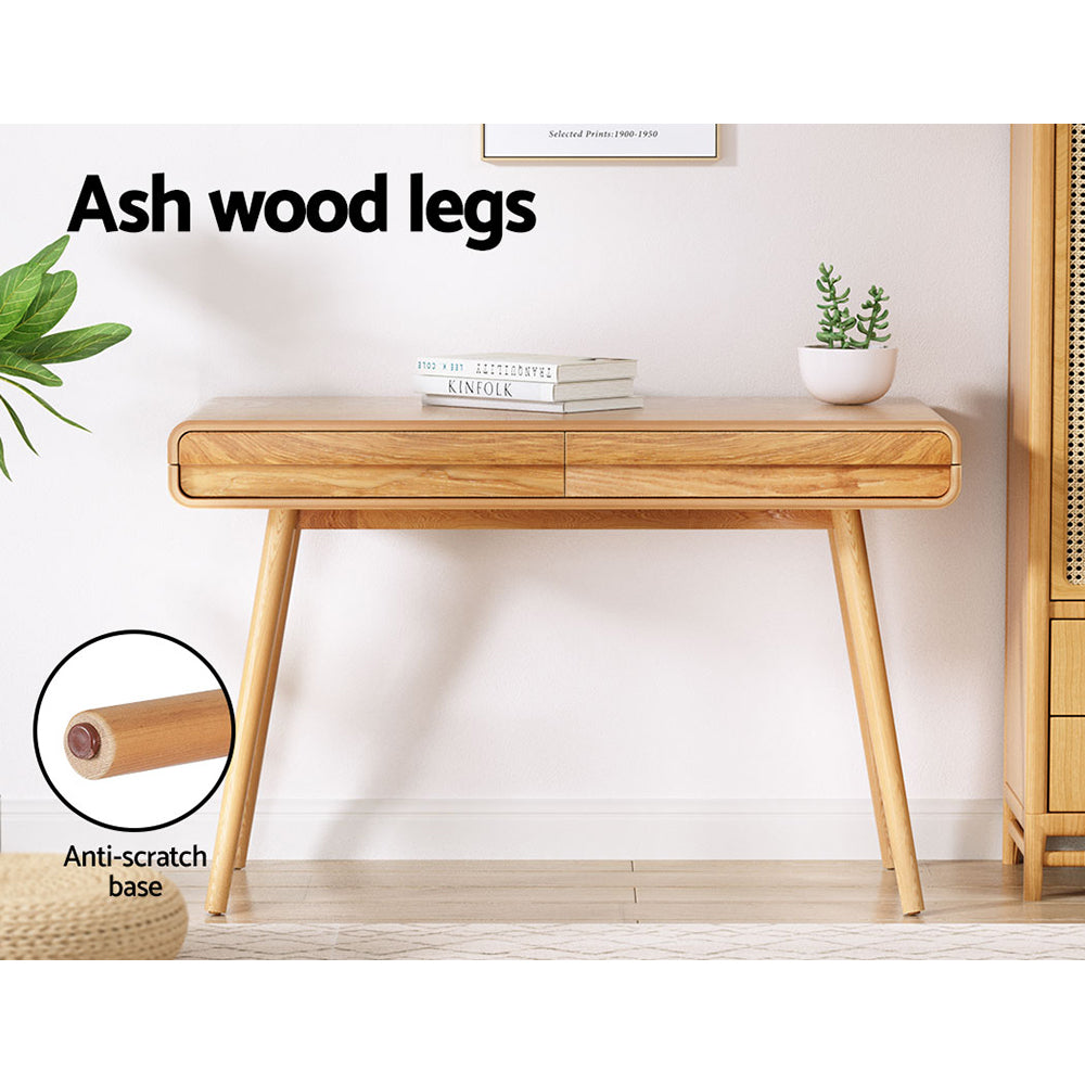 Artiss Computer Desk Drawer Natural Wood 100CM - Cosy Abode