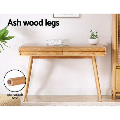 Artiss Computer Desk Drawer Natural Wood 100CM - Cosy Abode