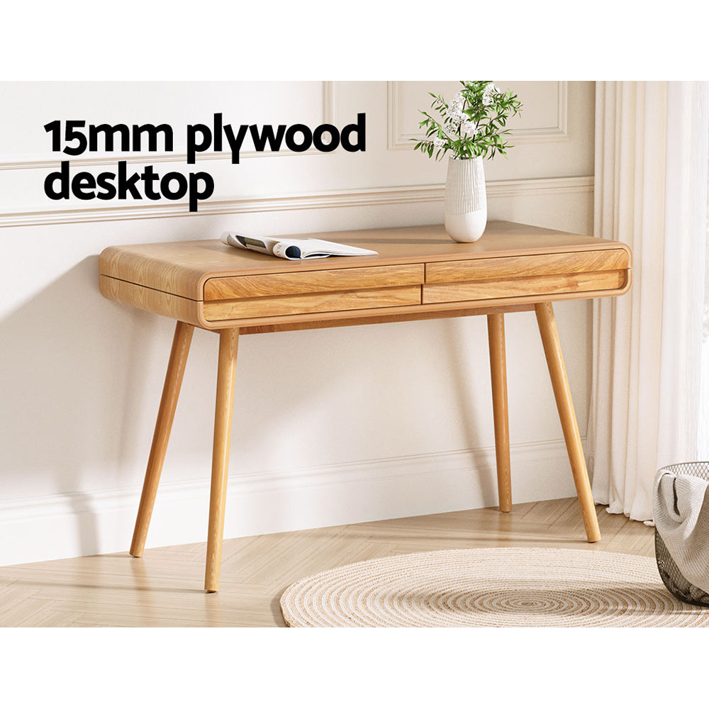 Artiss Computer Desk Drawer Natural Wood 100CM - Cosy Abode