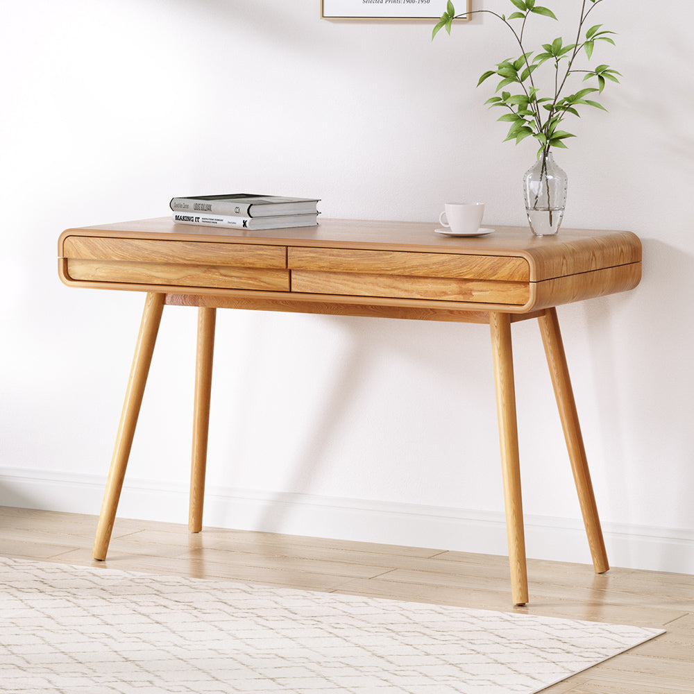 Artiss Computer Desk Drawer Natural Wood 100CM - Cosy Abode