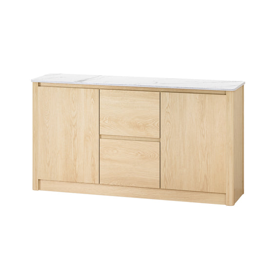 Artiss Buffet Sideboard Marble Style Tabletop - Pine - Cosy Abode