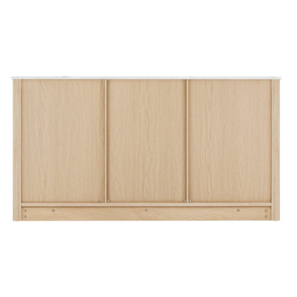 Artiss Buffet Sideboard Marble Style Tabletop - Pine - Cosy Abode