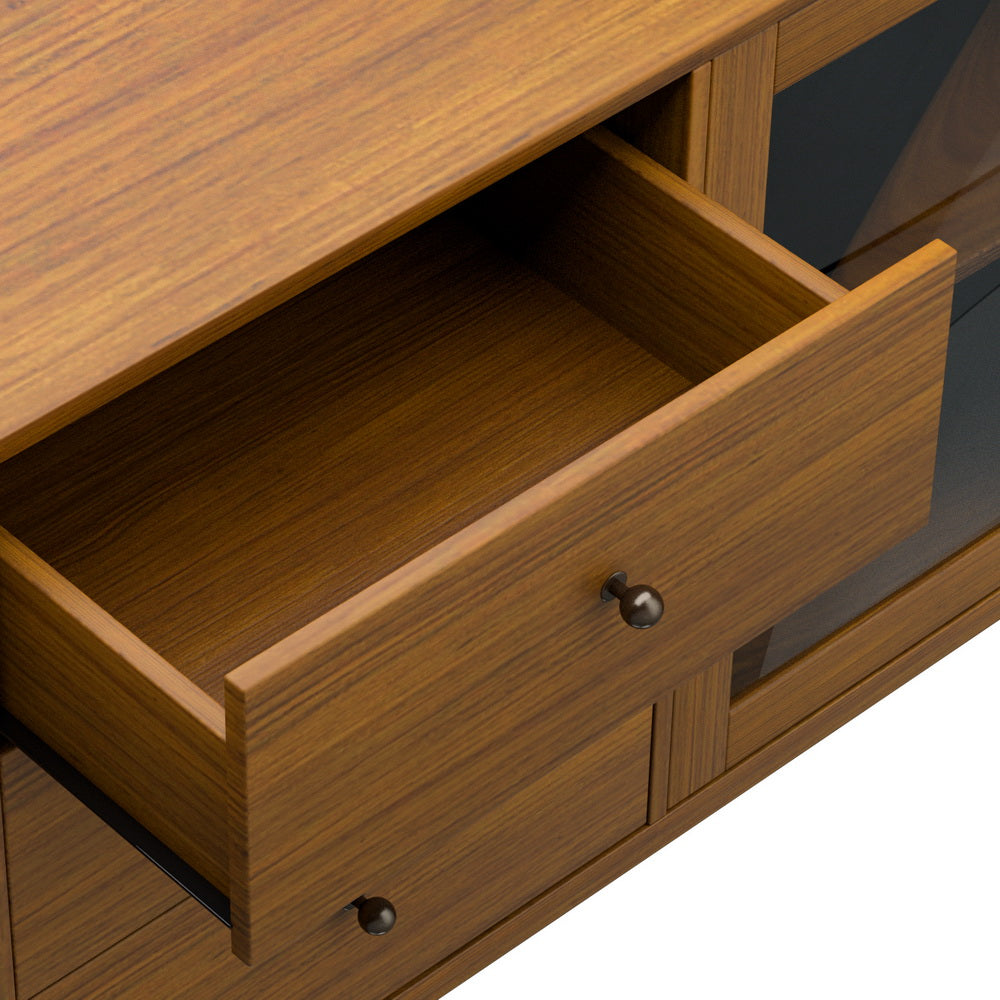 Artiss Buffet Sideboard Glass Doors - Oak - Cosy Abode