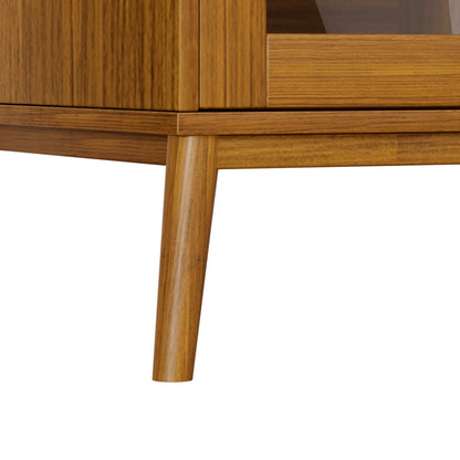 Artiss Buffet Sideboard Glass Doors - Oak - Cosy Abode