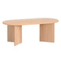 Artiss Coffee Table Oval 110CM Pine Alva - Cosy Abode