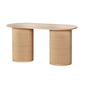 Artiss Coffee Table Oval 100CM Pine Samuel - Cosy Abode