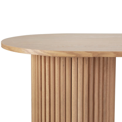 Artiss Coffee Table Oval 100CM Pine Samuel - Cosy Abode