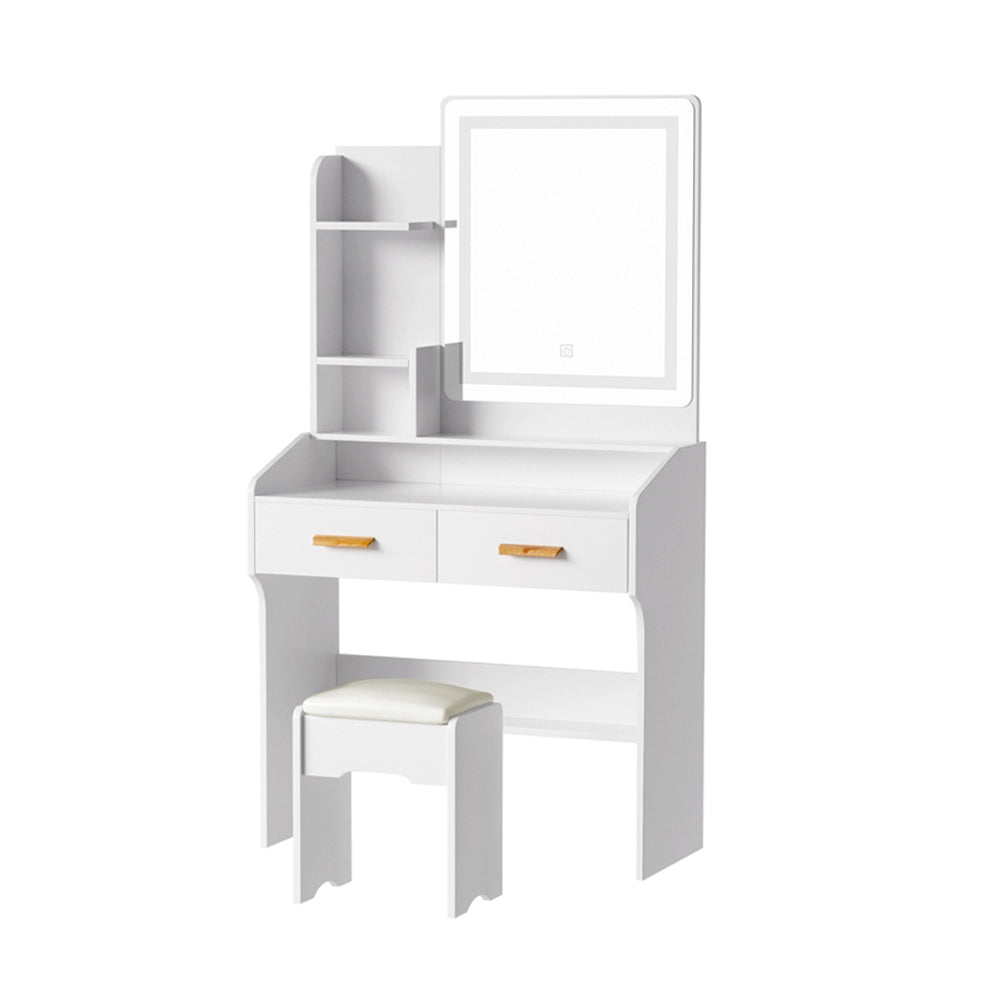 Artiss Dressing Table Set Stool Led White Doria - Cosy Abode