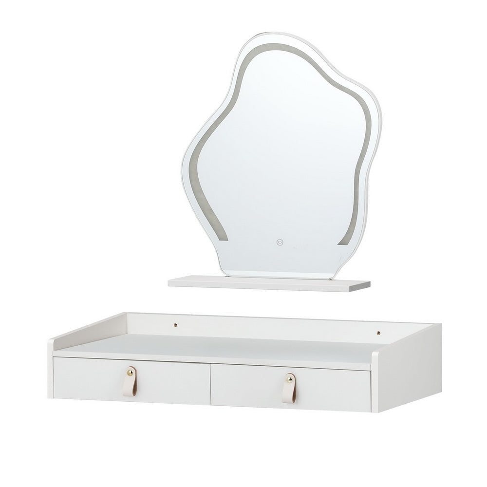 Artiss Dressing Table Floating LED White Daphne - Cosy Abode