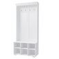 Artiss Shoe Cabinet Storage Rack Shoe Bench Hall Tree Coat Rack White 180CM - Cosy Abode