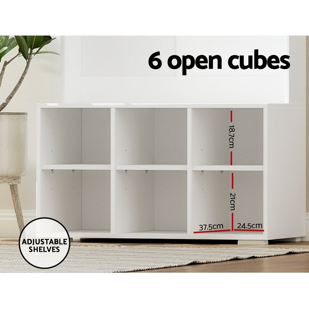 Artiss Shoe Cabinet Storage Rack Shoe Bench Hall Tree Coat Rack White 180CM - Cosy Abode